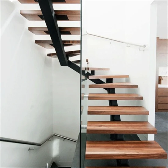 現代のファッション階段装飾、固体フローティング階段、工場出荷時の価格、最新の固体階段踏み面